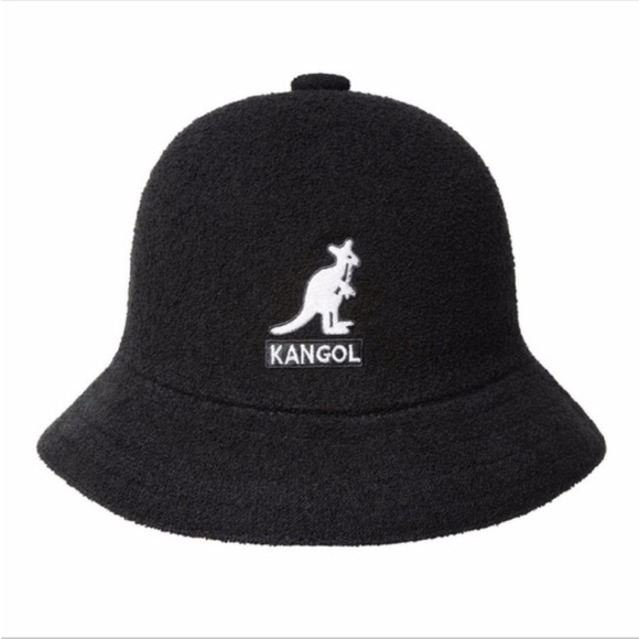 NEW Kangol Big Logo Casual Bucket Hat Black Small - Picture 1 of 16